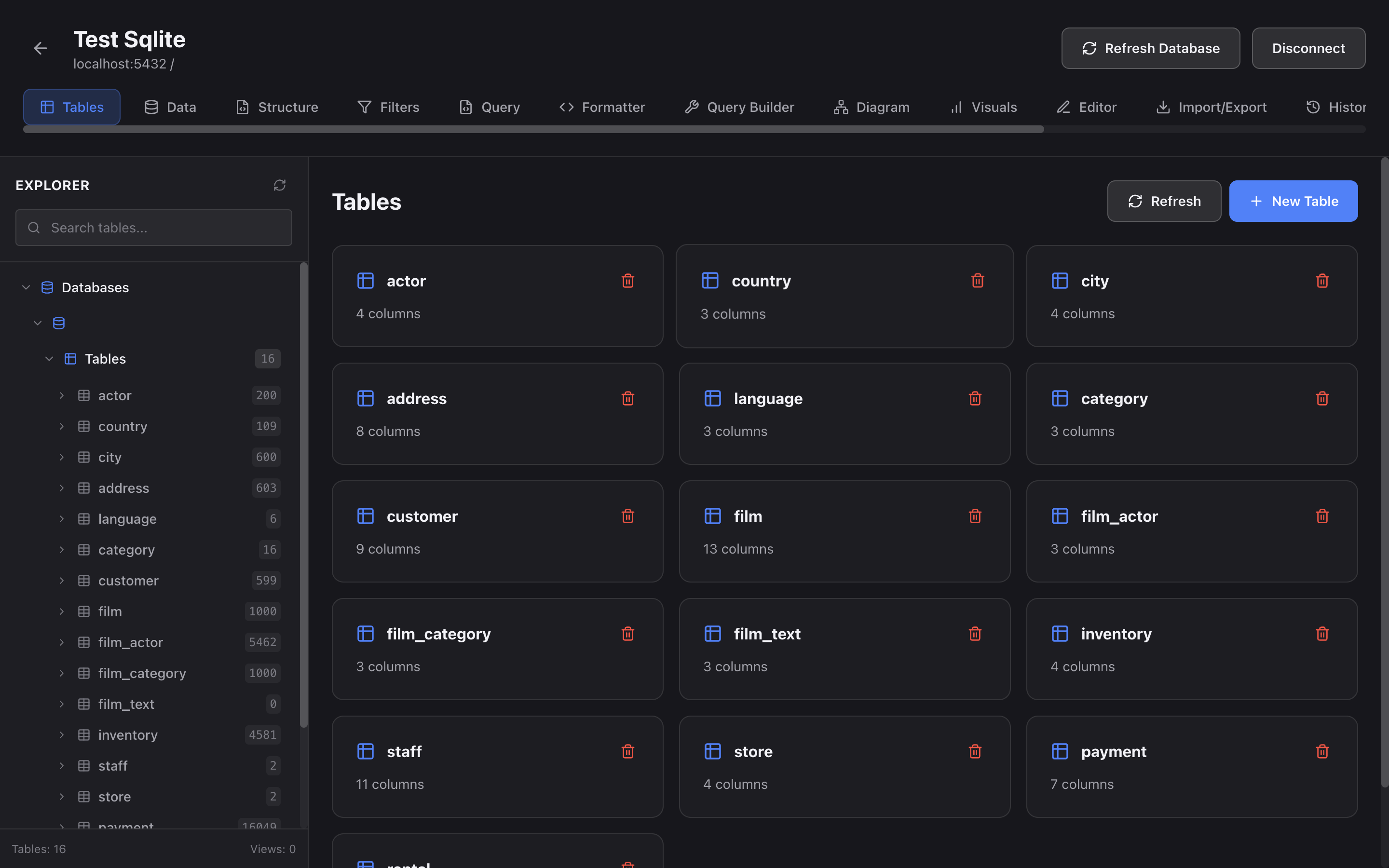 Visual Database Schema Designer